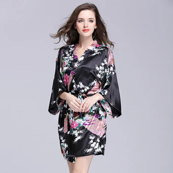 Karštos pardavimai iki 2018 m. moteris gightgowns pusė rankovės Kinijos gėlių spausdinti patogus minkštas underwears seksualus pižamą plius dydis XXXL J584