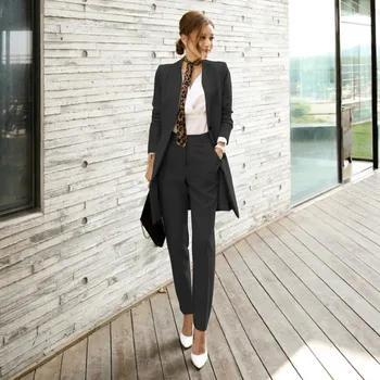 CINESSD 2020 Naujus moteriškus elegantiškas ziajać kostiumai OLIS oficialaus darbo drabužiai moteriški ilgomis rankovėmis švarkas Kelnės su office kostiumas