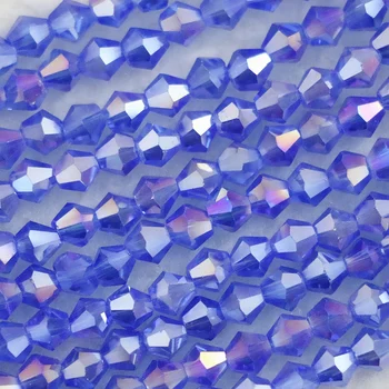 14 spalvų stiklo kristalų 4*4mm bincone formos 110pcs/kryptis mados 