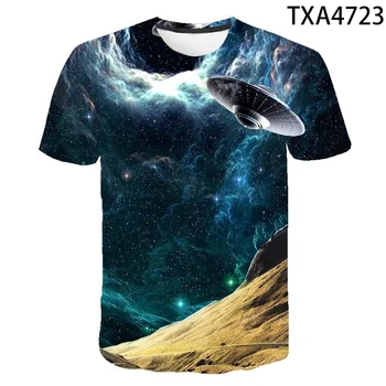 3D Marškinėliai Galaxy Spalvinga Debesys T-marškinėliai Vyrams, Moterims, Vaikams Debesis Cool Marškinėlius Spausdinti Žvaigždėtas Dangus Viršūnes Tees Berniukas Mergina Drabužių
