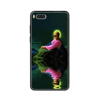 Jėzus Kristus Telefoną atveju Xiaomi Mi 6 8 9 A1 2 3 Mix3 Mix2 Mix2S X T Lite Pro black tapybos premjero 3D ląstelių viršelis minkštas
