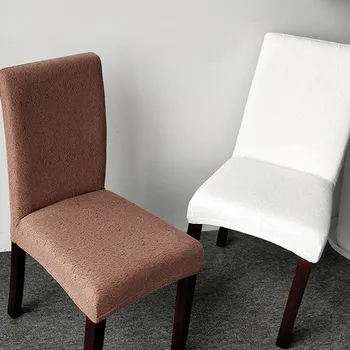 Namų valgomojo kėdė padengti storas megztas vientisas elastinga kėdė padengti viešbučio restorane kėdės apima