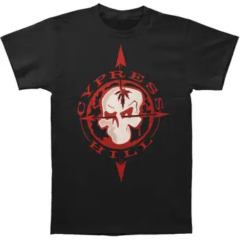 Cypress Hill T Marškinėliai vyriški Skull & Kompasas 2018 M. Vasaros T-shirt Juoda Mans Unikalus Medvilnės, trumpomis Rankovėmis, O-Kaklo Marškinėliai