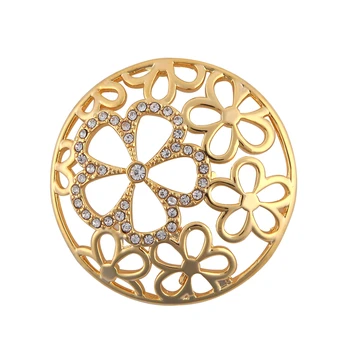 Somsoar Papuošalai Karšto Pardavimo 3D Aukso Monetos Diskas su kristalų pritaikymas plonas monetos turėtojas rėmo pakabukas 1pcs pardavimas