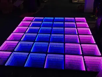 Vestuves Festivalio DJ 3D Laiko Tunelį Veidrodis RGB LED Veidrodis Led Šokių aikštelėje