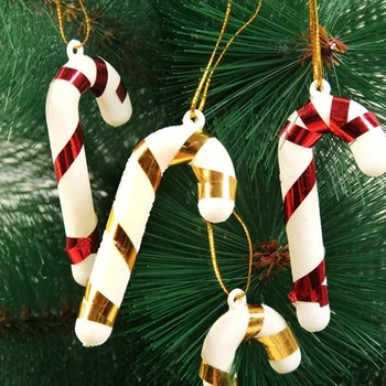 18 Vnt Kalėdų Eglučių Papuošalai, Saldainiai Cukranendrių Kabinti Kalėdų Medžio Namų Šaliai Dekoro Kalėdinė Dekoracija Namuose