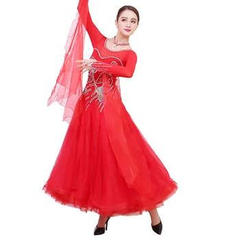 Lady Individualų Šokių Konkurencijos Suknelė, Tango, Flamenko Customes Merginos Valsas, Šokių Kostiumą Pritaikyti Sportinių Šokių Suknelė D0366