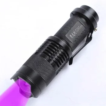 Zoomable Led UV Žibintuvėlis Žibintuvėlis Šviesos 365nm ultravioletinės Lempos AA Baterijos Lauko Naktį Žvejybos Reikmenys Nešiojamų