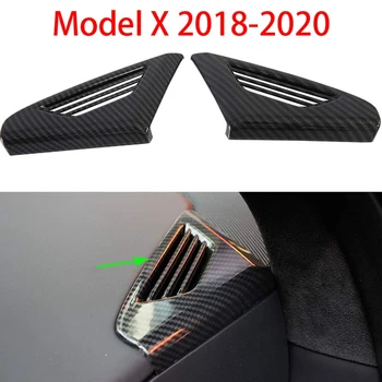 Priekinės, Šoninės Oro Angos Angos Dangtelį Apdailos Rėmas Tesla Model X 2018-2020 Anglies Pluošto Modelis Lipnios (Paketas 2)