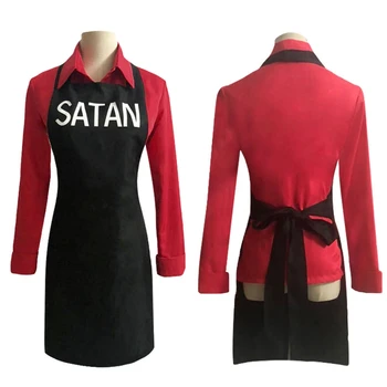 Šėtonas Prijuostė Marškinėliai Cosplay Kostiumas Helovinas Vienodi Kostiumai Rinkiniai Cosplay Cos Priedai Moterų Drabužiai