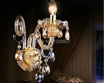 3W Aukštos kokybės led Kristalų sienos lempos Europos stiliaus prabangūs kambarį kristalų sienos lempos miegamojo, naktiniai staleliai, lempa, šviesus