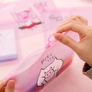 Rožinė kiaulė kosmetikos krepšys failą kosmetikos krepšys saugojimo krepšys ponios saugojimo krepšys skaidrus kelionės reikmenys vandeniui atsparus saugojimo krepšys