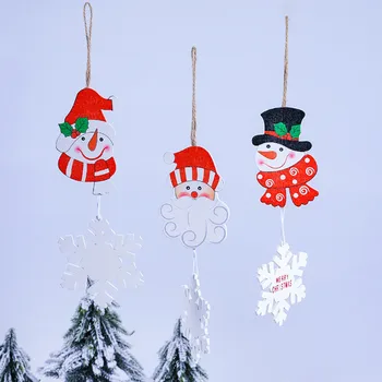 3Pcs Tuoktis Kalėdų Papuošalų, Medinių Ornamentu Kalėdų Medžio Kabo Žymes Pakabukas įdėti į lentelę 