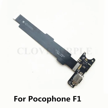 Už Xiaomi Pocophone F1 mi F1 USB Įkrovimo Valdybos Flex Cable & Motininės Plokštės Pagrindinės plokštės Jungtys Line Flex Kabelis