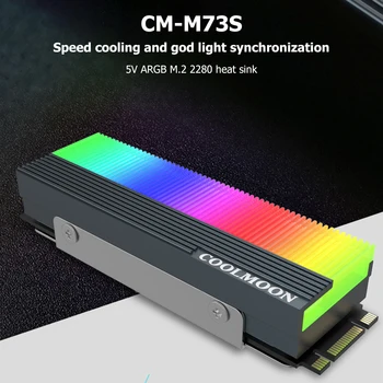 CM-M7S M. 2 Kietojo Standžiojo Disko Aušintuvas 5V ARGB M. 2280 2 SSD Kietąjį Diską, Aliumininiai Šilumos Kriaukle Aušinimo Metalo Lakštų Šilumos Padas