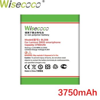 WISECOCO 3750mAh BL208 Baterija Lenovo S920 Mobiliųjų Telefonų Sandėlyje Aukštos Kokybės Baterija+Sekimo Numerį