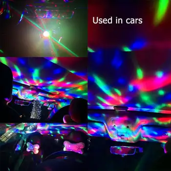 USB LED Šviesos Modeliavimo Automobilių, Aplinkos Šviesos Neonas Interjero Lengvųjų Automobilių Papuošalai 5V DJ RGB Šviesos Spalva Keičiasi OTG Muzikos Garso Lam