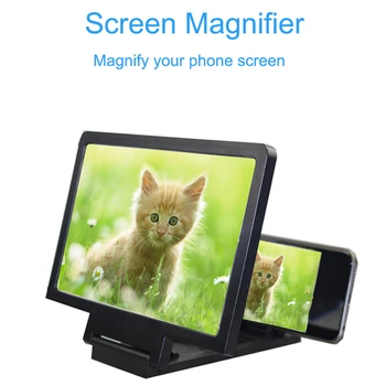 Universalus Mobiliojo Telefono Ekrane Didinamojo stiklo Laikiklis Padidinti Stovėti Akių Apsauga Lankstymo 3D Vaizdo Ekranas Ekranas Stiprintuvas
