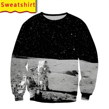 Juokinga astronautas hoodie palaidinukė 3d spausdinimo vyrų harajuku megztinis švarkas grafinis marškinėliai streetwear šortai hip-hop drabužius antklodė