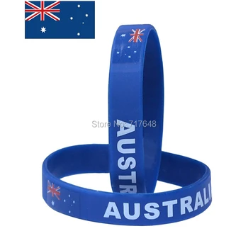 300pcs vėliavos Australija Mėlyna apyrankė silikoninės apyrankės, nemokamas pristatymas pagal 