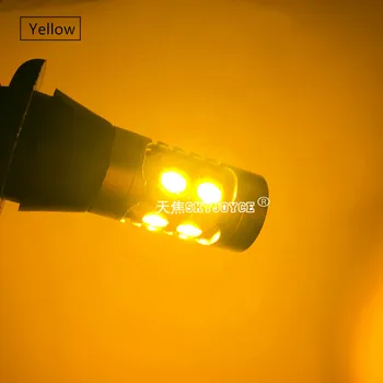 Klaidų Canbus led T20 7440 Xenon Balta geltona gintaro t20 Priekiniai Posūkio Signalai, šviesos važiavimui led automobilių optikos priedas