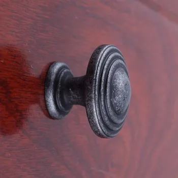30mm rustico retro stiliaus baldų rankenėlės senovinių geležies stalčių spintelė rankenėlę traukti antikvariniai žalvaris odininkas virtuvė kabineto durų rankena