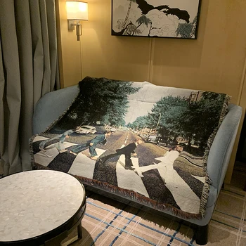 Šiaurės ins vėjo sofos antklodė gobelenas viena dvigulė sofa rankšluostį sienų apdailai civilių bendrabutyje išdėstymas mezgimo siūlai antklodė