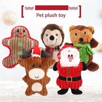 14 stilių Mielas Kalėdų Senelio Elnių šunelis Žaislai Kramtyti Squeaker Pet Pliušiniai Žaislai Šunims Mielas Kramtymas Kramtomoji Garso Žaislai