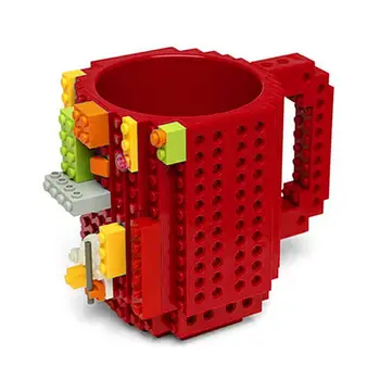 350ml Kūrybos Kavos Puodelis Kelionės Puodelis Vaikams Suaugusiųjų stalo Įrankiai Lego Puodelis Gėrimų Maišymo Taurės Indai Nustatyti Vaiko LEGO Blokai