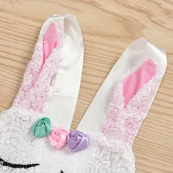 Bamblys Vaikams Baby Girl Velykų Triušis Drabužius Saldus Bunny Dress Nėrinių Tutu Sukneles 0-18 mėnesių