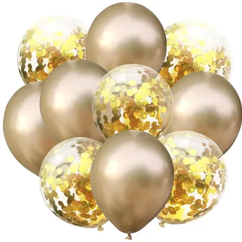 10vnt Sumaišykite Metallic Lateksiniai Balionai 12 Cm Rose Gold Konfeti Šalies Balionus Baby Shower Nuotakos Dušas Vestuvių Papuošalai