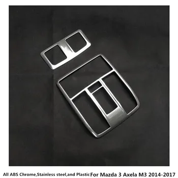 Automobilių Cover Stick ABS Sidabro Galvos Galiniai Atgal Skaityti Priekiniai Skaitymo Šviesos Lempos Apdaila Už Mazda 3 Axela M3, m. m. 2016 m. 2017 m. 2018 m. 2019 m.