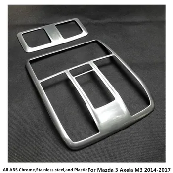 Automobilių Cover Stick ABS Sidabro Galvos Galiniai Atgal Skaityti Priekiniai Skaitymo Šviesos Lempos Apdaila Už Mazda 3 Axela M3, m. m. 2016 m. 2017 m. 2018 m. 2019 m.