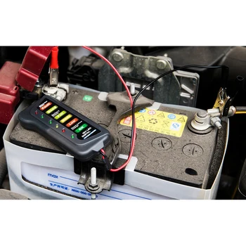 12V Automobilio Akumuliatoriaus Testeris 6 LED Žibintai Ekranas Skaitmeninis Generatorius Testeris Automobilių Diagnostikos Įrankis, Mini Auto Akumuliatoriaus Testeris Automobilio