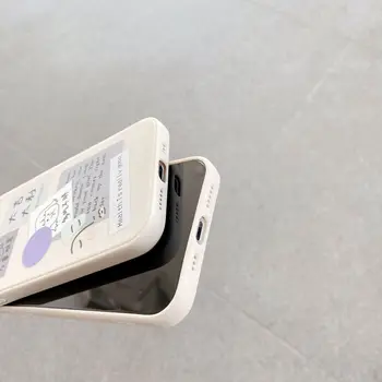 Mielas Animacinių filmų Laišką Etiketės korėjos Telefono dėklas Skirtas iPhone 12 11 Pro Max Xr X Xs Max 7 8 Pulse SE 2020 Atvejais Minkštas Silikoninis Dangtelis