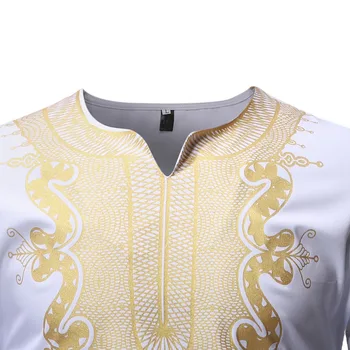 Vyrai Baltos V Kaklo Marškinėlius 2020 Nauja Afrikos Dashiki Spausdinti Marškinėliai Vyrams, Atsitiktinis Streetwear Afrikos Drabužiai, Marškinėliai Homme XXXL