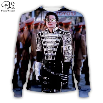 PLstar Kosmosas Pop Dainininkė Legenda Michael Jackson HipHop NewFashion Tracksuit Streetwear Vyrų/Moterų 3DPrint Juokinga Atsitiktinis Hoodies D1
