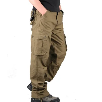 Vyriški Krovinių Kelnės Atsitiktinis Multi Kišenės Karinės Taktinės Kelnės Vyrams Viršutiniai drabužiai Armijos Tiesios Kelnės Ilgos Kelnės Vyrams, Drabužiai