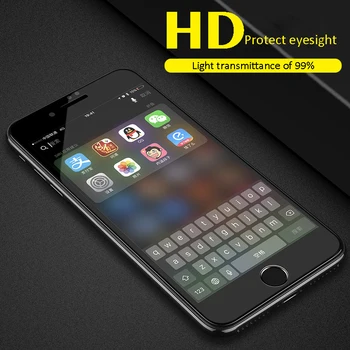 ESVNE NAUJŲ 4D Pilnas draudimas Kraštas Grūdintas Stiklas iPhone 6 6s Plius Apsaugos Stiklo iPhone 7 8 X Plus Screen Protector Filmas