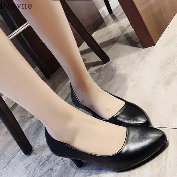 Naujų darbo batai juoda patogus aukštakulnį temperamentas moterų batų mados seksualus moterų batai