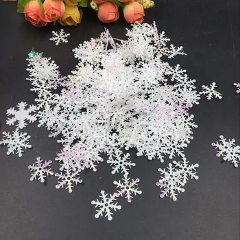 200Pcs Snaigės Dirbtinis Sniegas, Plastikiniai 3cm Kalėdos Namų Puošybai Kalėdų Eglučių Papuošalai, Namų Dekoro