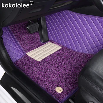 Kokololee Custom automobilių grindų kilimėliai Skoda visi modeliai octavia fabia greitai puikus kodiaq yeti 