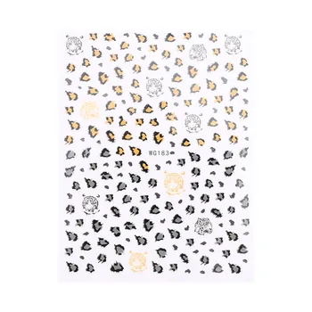 3D Nagų Lipdukai Animacinių filmų Leopardas Spausdinti ail Perdavimo Lipdukas Folijos Nagų Gelis lenkijos aplinkosaugos ¾enklelis Manikiūras Apdailos Nagų Dailės Lipdukai