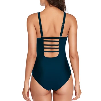 Kietojo Moterų vientisas Plius Dydis maudymosi kostiumėlį 2021 Mujer Ruched Pilvą Kontrolės Monokini Didelio Dydžio Maudymosi kostiumai Seksualus Atvira nugara Bodysuit