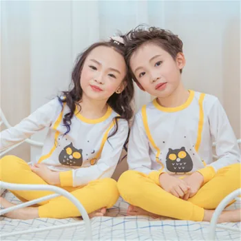 Vaikai Pižama Rinkiniai Animacinių filmų Spausdinti Vaikas Berniukai Sleepwear Nustatyti Medvilnės ilgomis Rankovėmis Paauglių Mergaičių Pižamos Drabužių Rinkinys vaikams