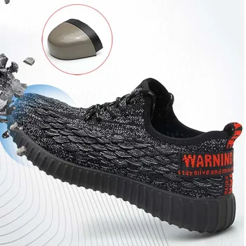 Vasaros 2020 Vyrai, Plieno Toe Darbo Saugos Batus, Lengvas, Kvėpuojantis Juoda Laisvalaikio Sneaker Kelią auskarų Apsaugos Darbo batai