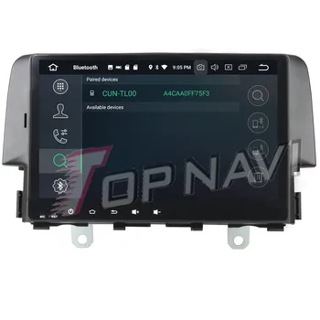 Topnavi Octa Core Android 9.0 Automobilių GPS Navigacija Honda CIVIC 2016 Autoradio Multimedijos Garso Grotuvas Stereo JOKIŲ DVD 4+64G