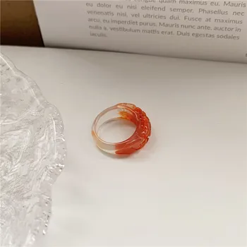 Retro korėjos dervos žiedas spalvinga mados paprasta Pora žiedus moteris vyrai Estetinės accessories 2020 papuošalai