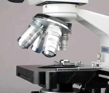 AmScope Prekių 40X-2000X LED Lab Žiūronų Junginys, Mikroskopu w 3-D Dvi Sluoksnis Mechaninė Etape B120B-BK-BS