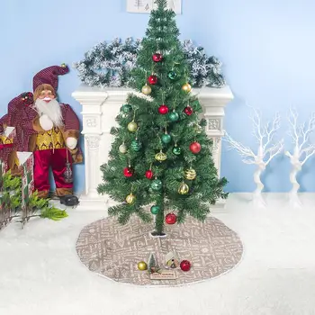 Linksmų Kalėdų Eglutė Sijonai 60cm/100cm Laiškas Išspausdintas Kilimų Naujųjų Metų Dekoracija Kalėdų Dekoracijas namams Medžio Sijonas
